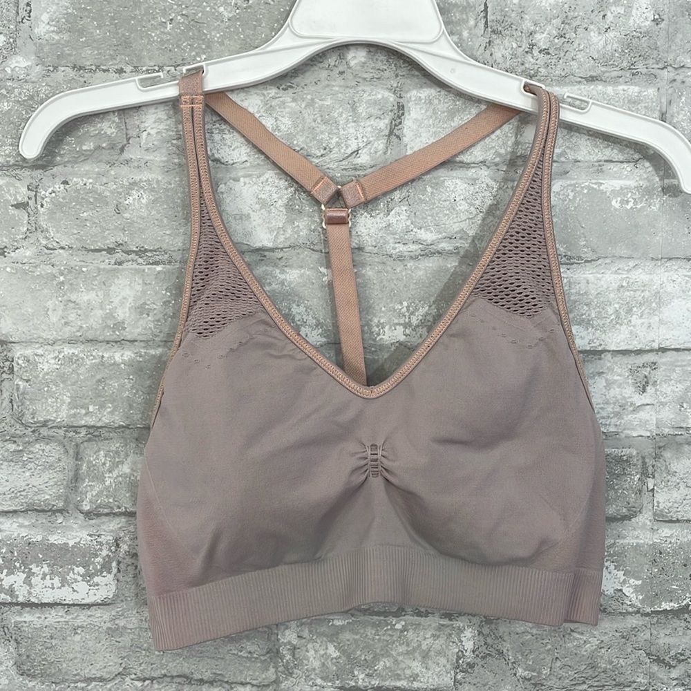Athleta Mesh Around Blush Racerback Sports Bra